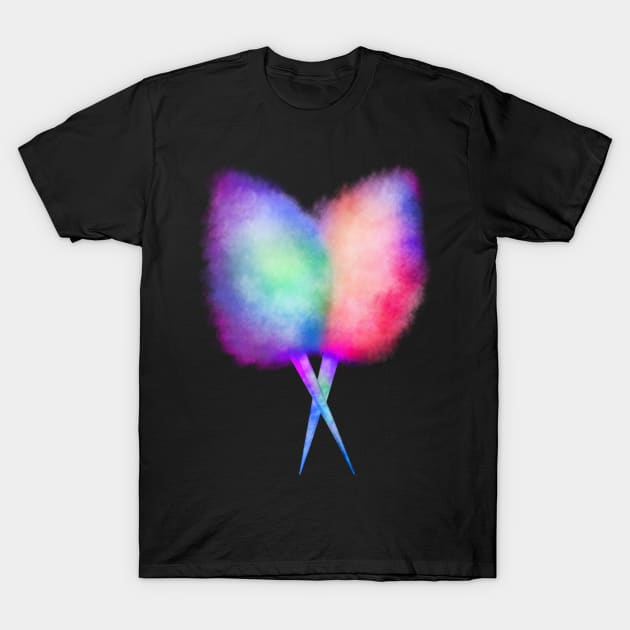 Sugar Rainbow Cotton Candy Floss T-Shirt by Art by Deborah Camp